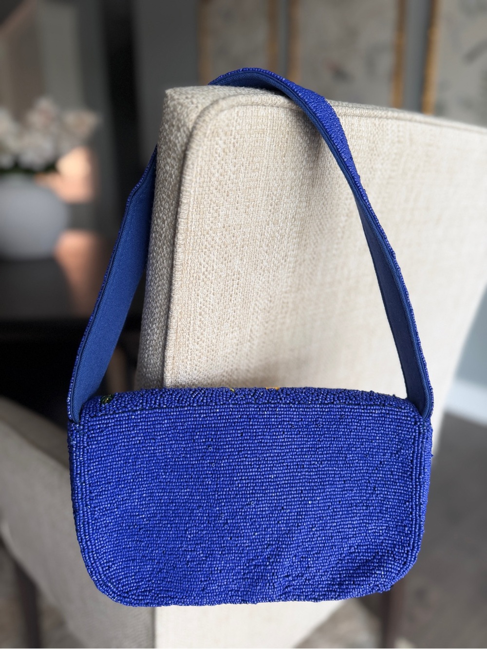 Beaded Lemon Shoulder Bag - Blue & Yellow - Picture 4 of 8
